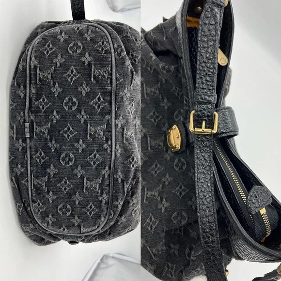 ❌SOLD❌Authentic NEW Louis Vuitton monogram black denim XS Mahina - Picture 15 of 17